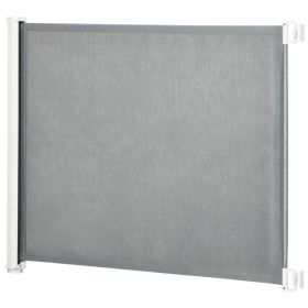 Retractable Pet Safety Barrier Gate, Flexible and Extensible for Stairways Doorways Hallways, Grey (Option: Grey)