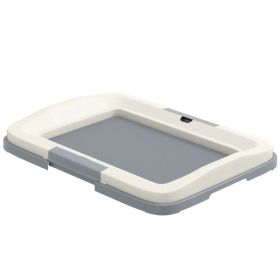 18" x 13" Pee Pad Holder, Dog Potty Tray for Indoor Outdoor, Easy to Clean Dog Training Toilet Pee Pad Tray, Grey (Option: Grey)