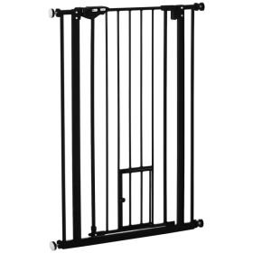 41" Easy Open Indoor Dog Gates for Doorways, House, Stair - Black (Option: Black)